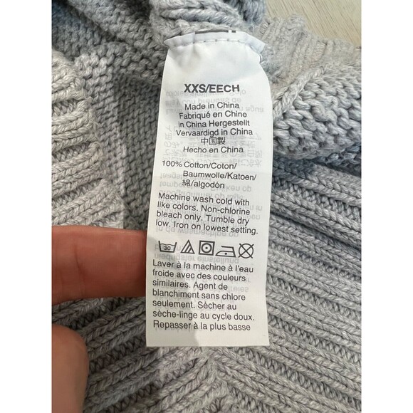 J. Crew Always 1988 Gray Chunky Knit Rollneck Pullover Sweater Size XXS - Picture 10 of 15